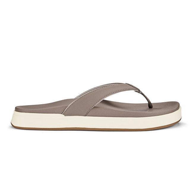 Olukai Women's Nua Pio Flip Flop - Warm Taupe US498-175